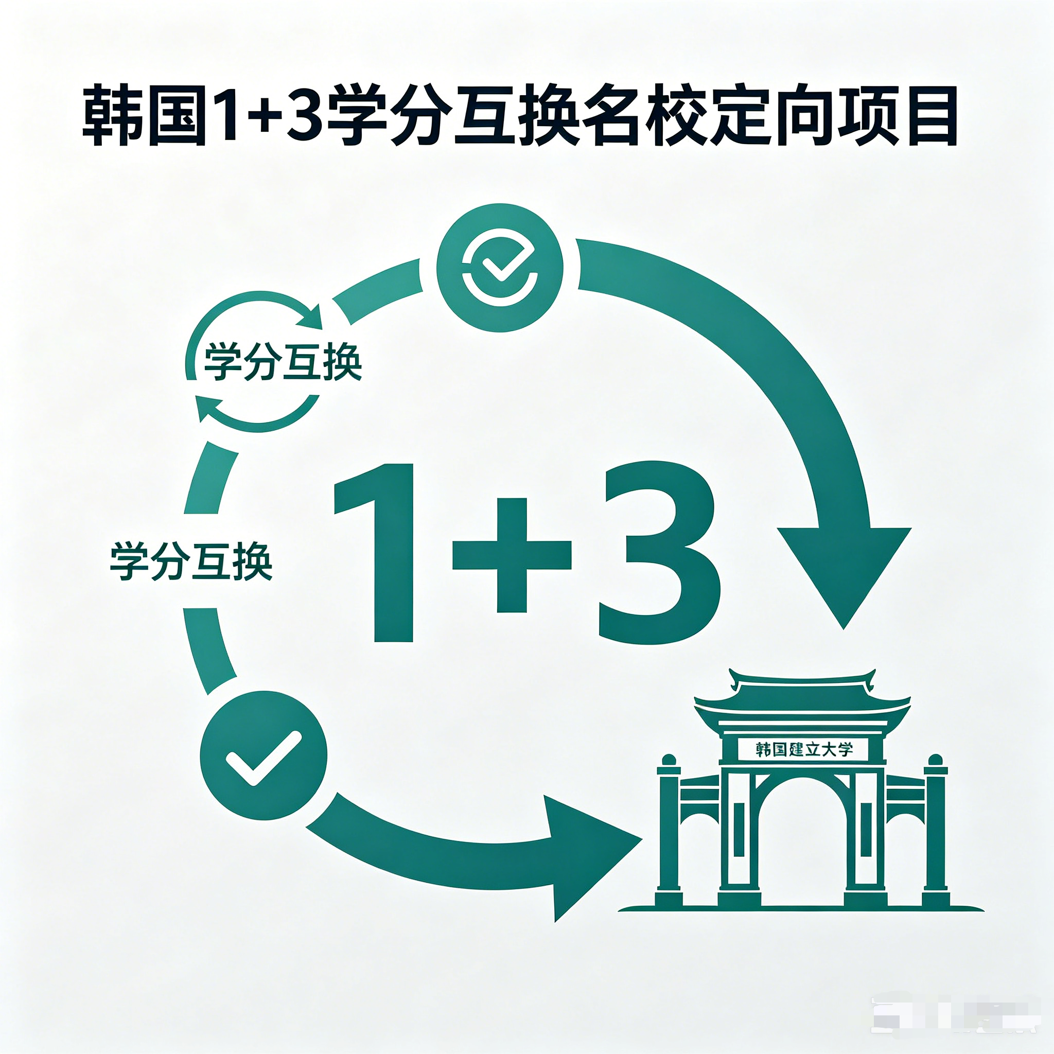 河池韩国留学1+3学分互换项目（名校定向）